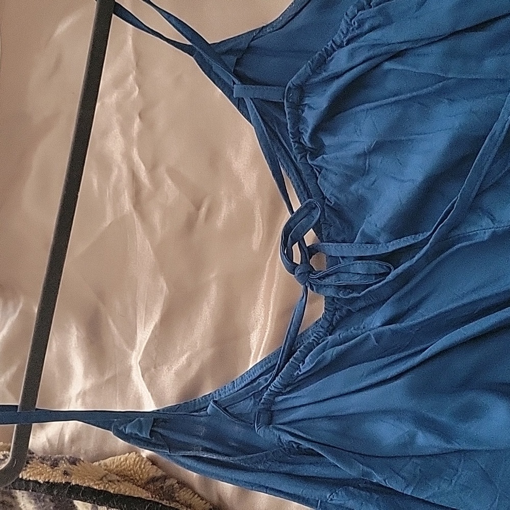 Old Navy Blue Tie-Back Maxi Slip Dress for Women 3x - Picture 4 of 7